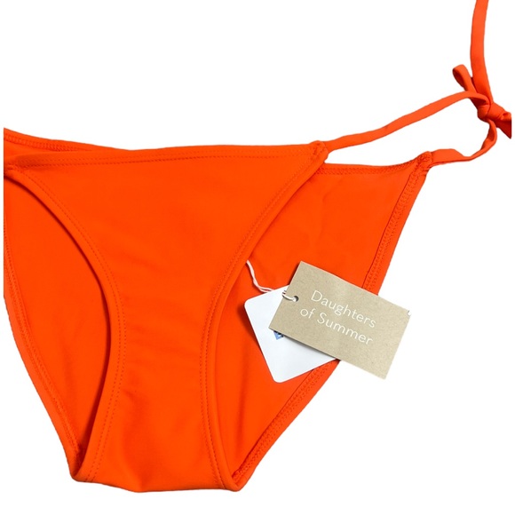 NWT Daughters of Summer Orange Adjustable Tie Bikini Bottom - Size XS - Picture 5 of 9